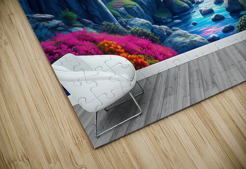 Mural Psychedelique de Paysage Naturel en Verre Trempe saidi abdelhay puzzle