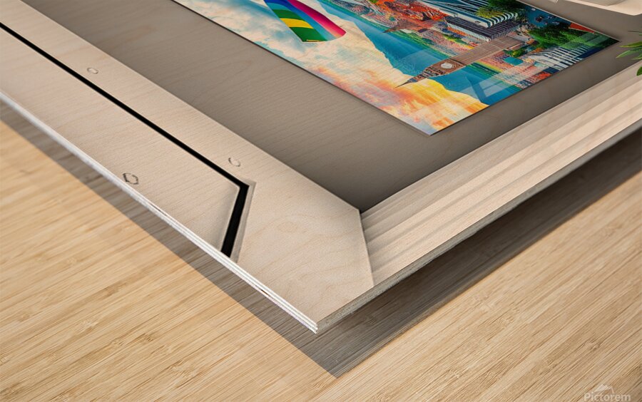 Cityscape Adventure Wood print