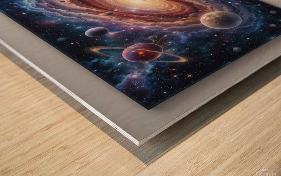 Celestial Wonders: A Cosmic Journey Wood print