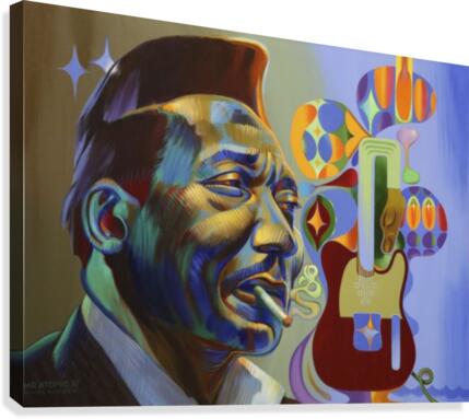 Muddy Waters Blue Man Canvas Print