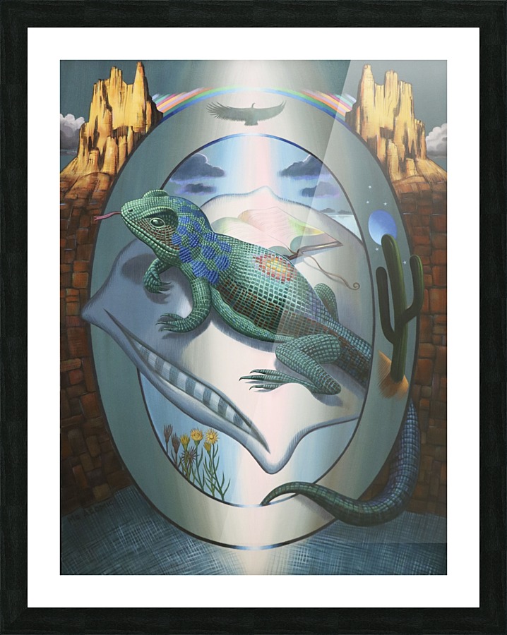 The Wise Lizard Picture Frame print