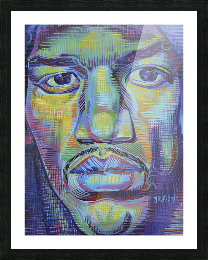 Jimi Hendrix Up Close Picture Frame print