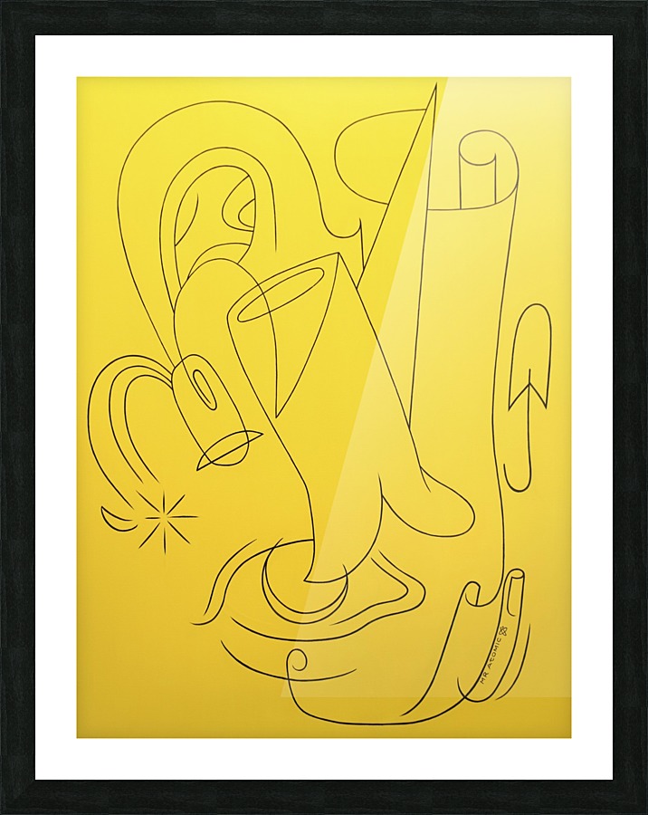 Yellow_abstract_mr_atomic Picture Frame print