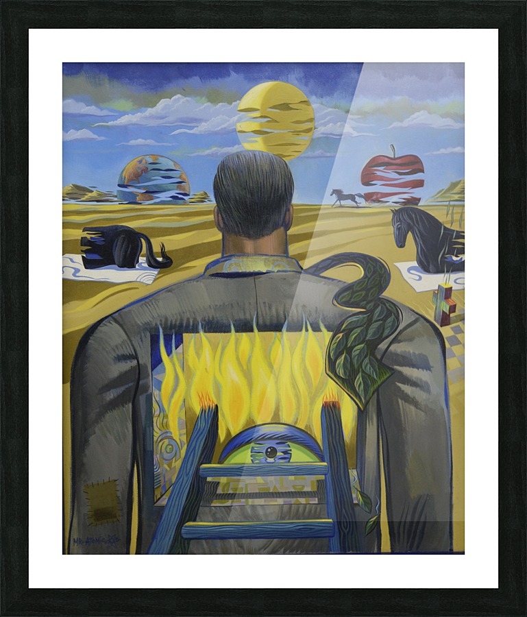 Burning Man Picture Frame print