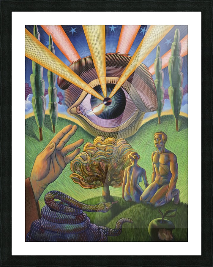 The_all_seeing_mr_atomic Picture Frame print