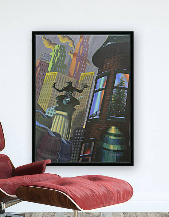 Specter Over the Motor City by Mr  Atomic Art