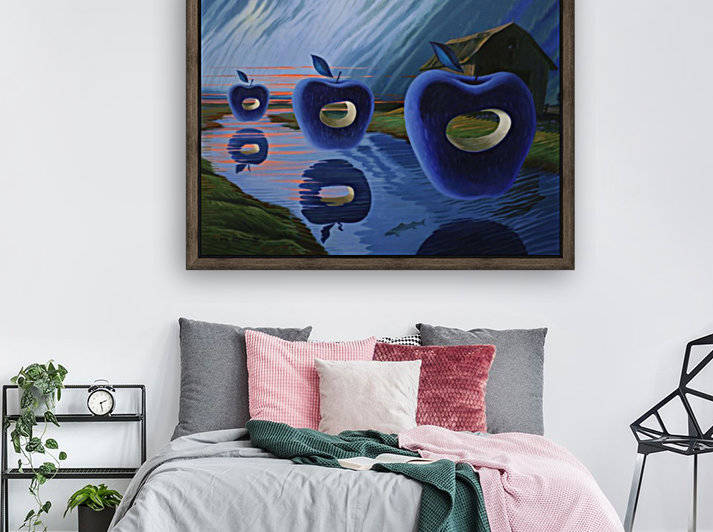 Three Floating Apples Reproduction