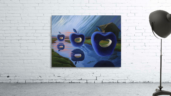 Three Floating Apples Wall Preview