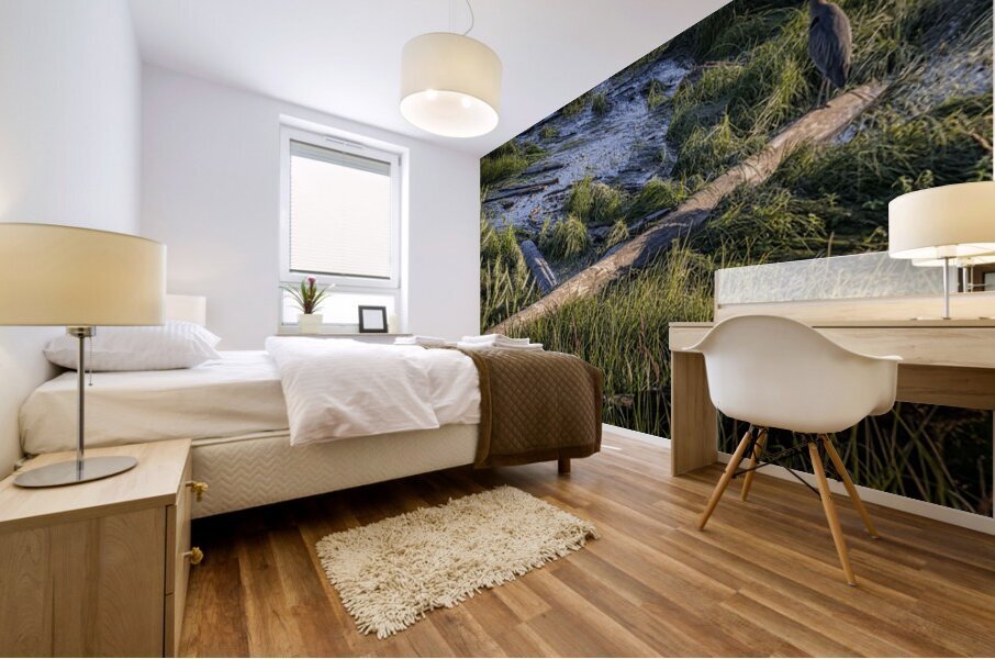 FS240703 Heron Mural print