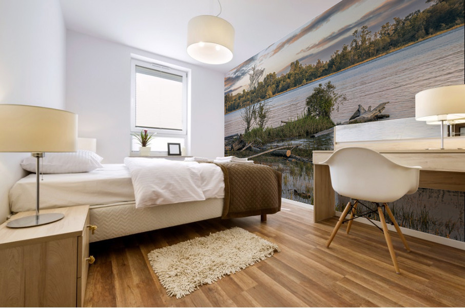 Landscape on Fraser River Mural print