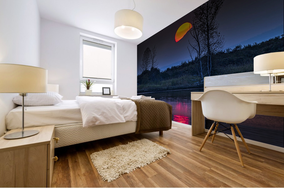 SUNSET AT FRASER RIVER 3 Mural print