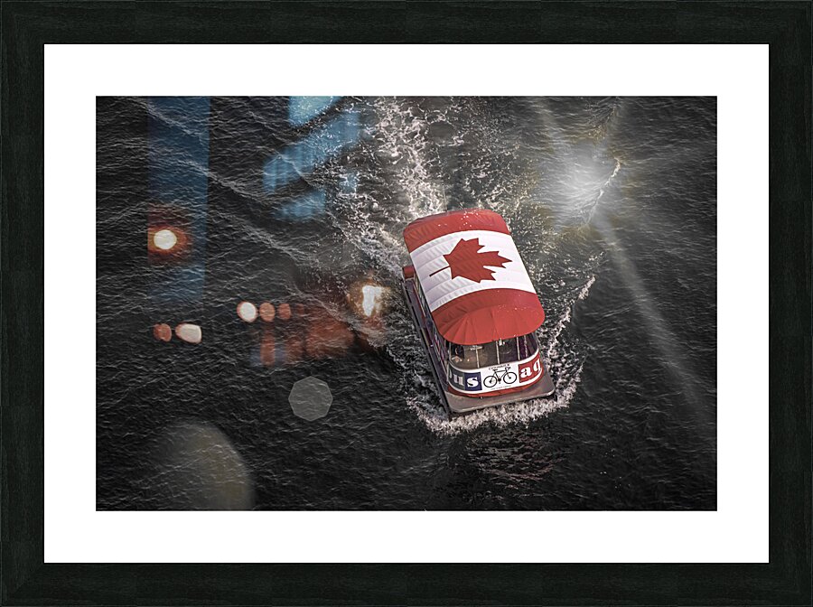 FS190712 Canada Flag BW Picture Frame print