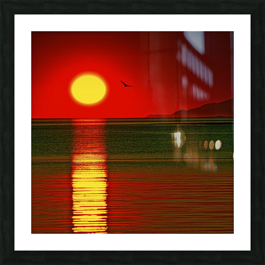 Bright Sun Going Down Picture Frame print