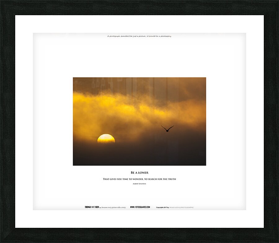 BE A LONER Picture Frame print