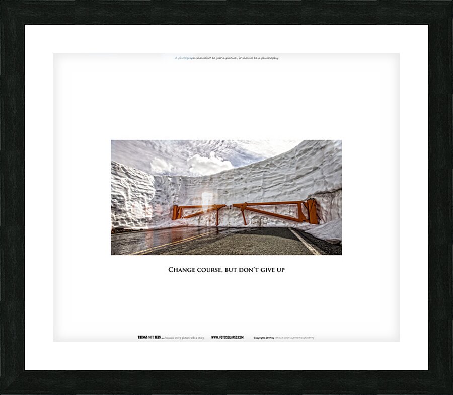 CHANGE COURSE Picture Frame print