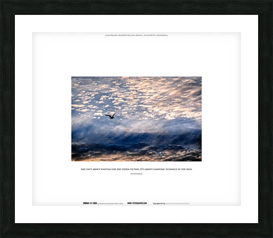 DANCE IN THE RAIN Picture Frame print