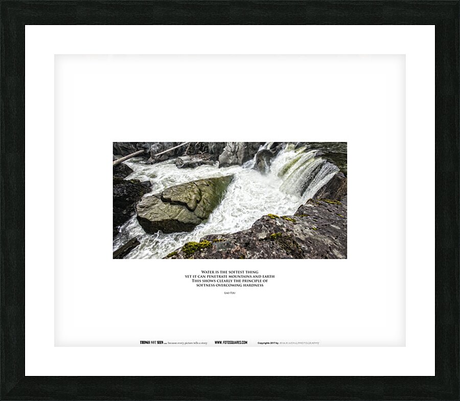 SOFTNESS OVERCOMING HARDNESS Picture Frame print