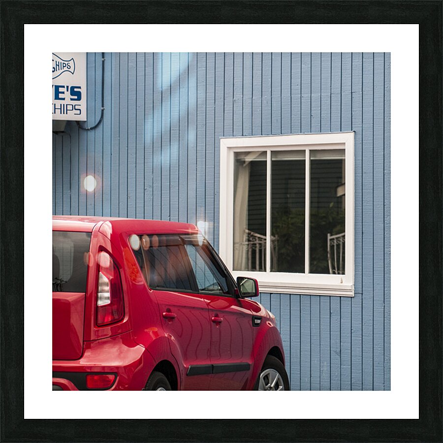 RED CAR Picture Frame print