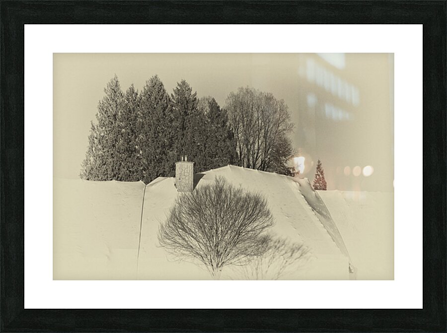 Chimney And Trees Picture Frame print