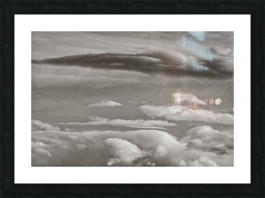FS260515BW WHITE CLOUDS Picture Frame print