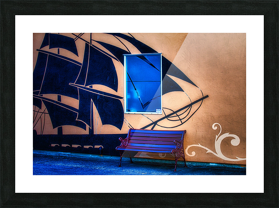 Blue Window Picture Frame print