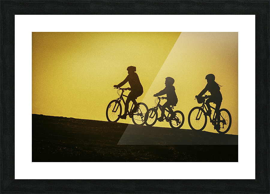 RIDING ON A BIKE Picture Frame print