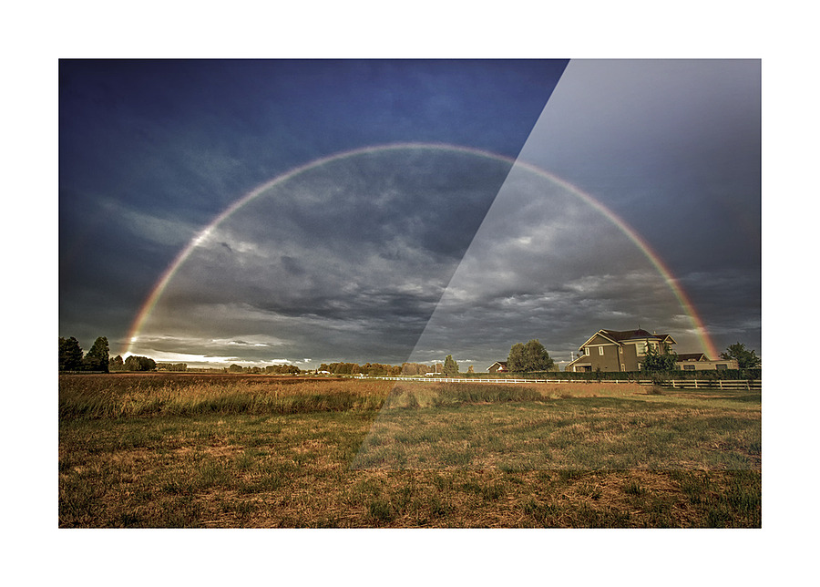 FS160617 FULL RAINBOW Picture Frame print