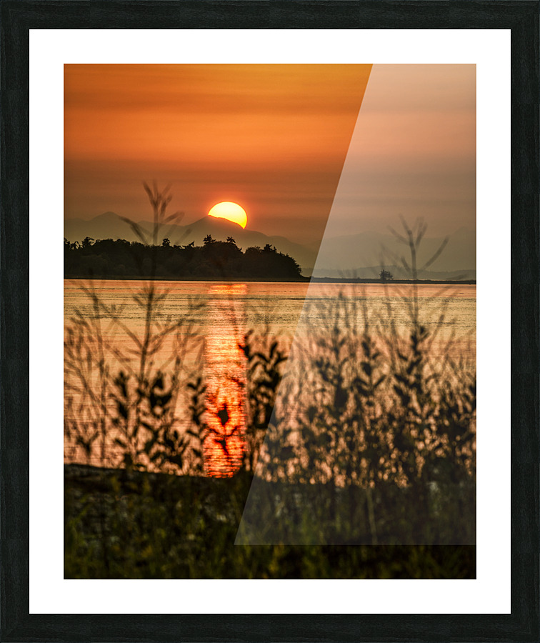 Silhouette at Sunset Picture Frame print