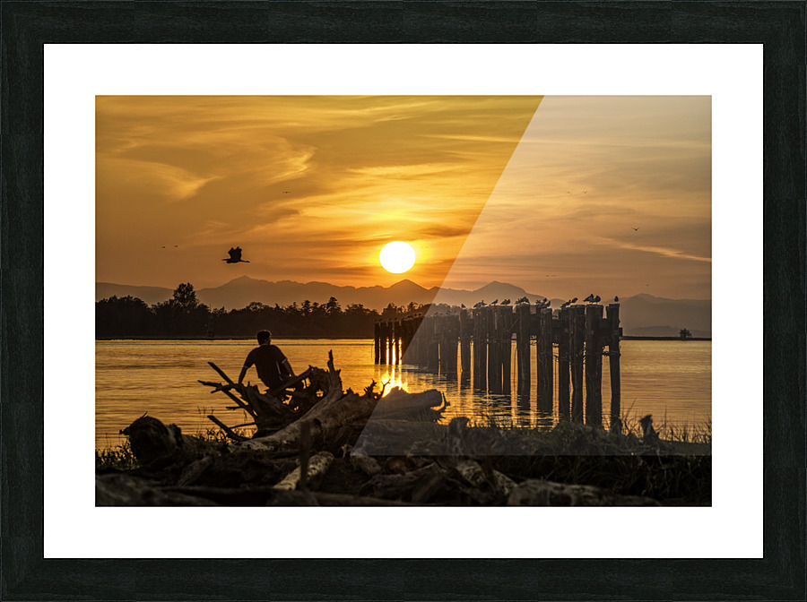 SUNSET AT GILBERT BEACH Picture Frame print