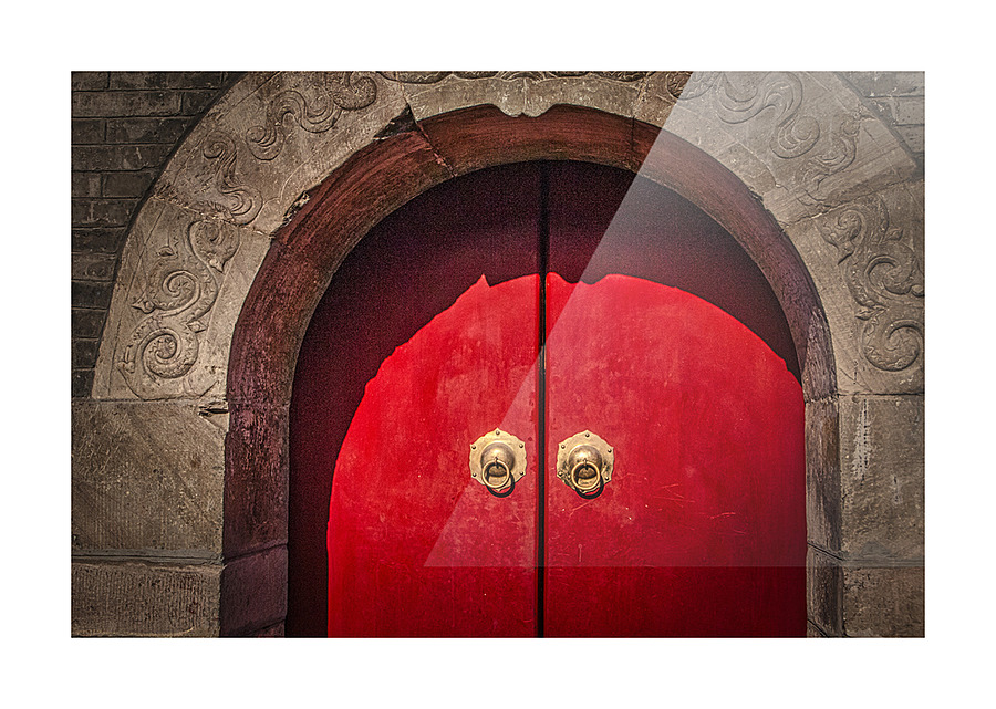 RED DOORS Picture Frame print