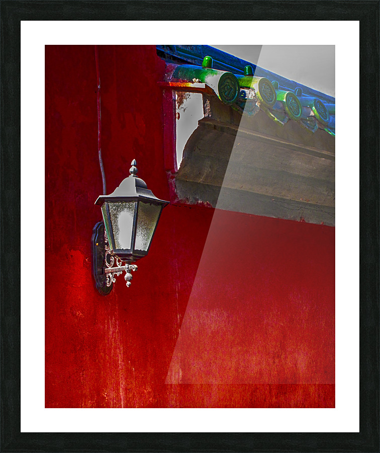RED WALL Picture Frame print
