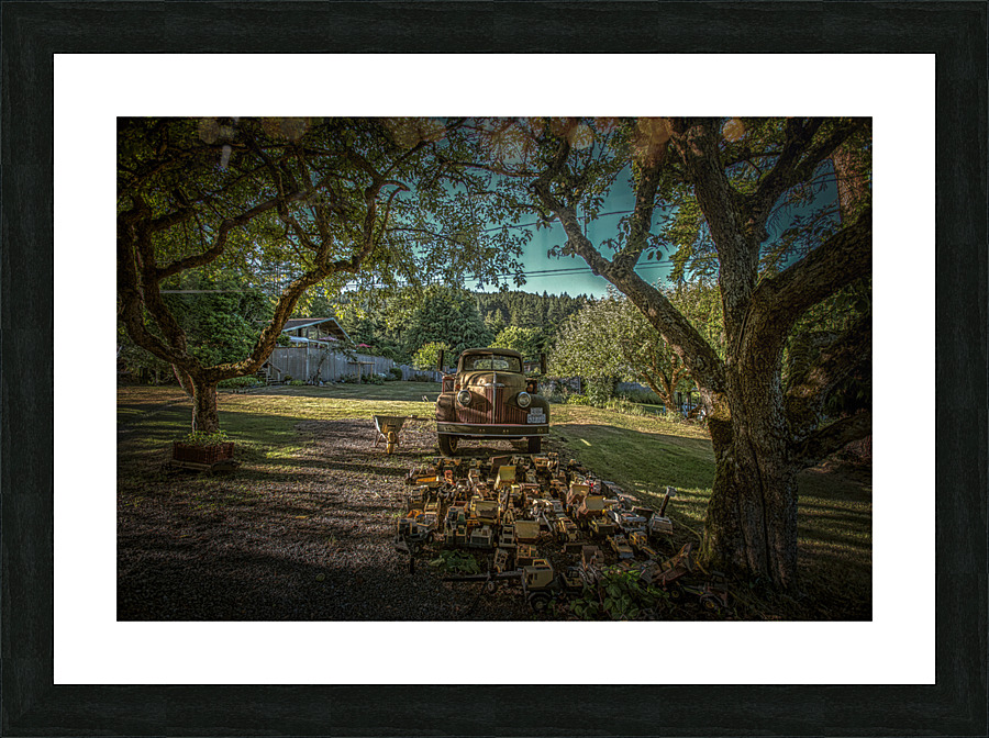 TRUCK LOVERS BACKYARD Picture Frame print