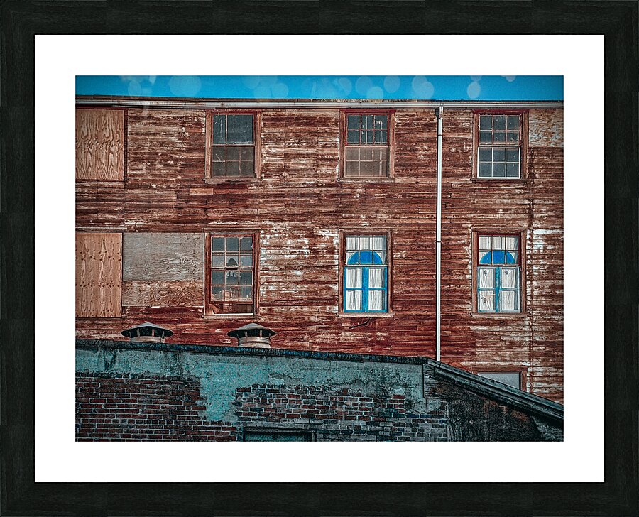 FS050218 blue windows Picture Frame print