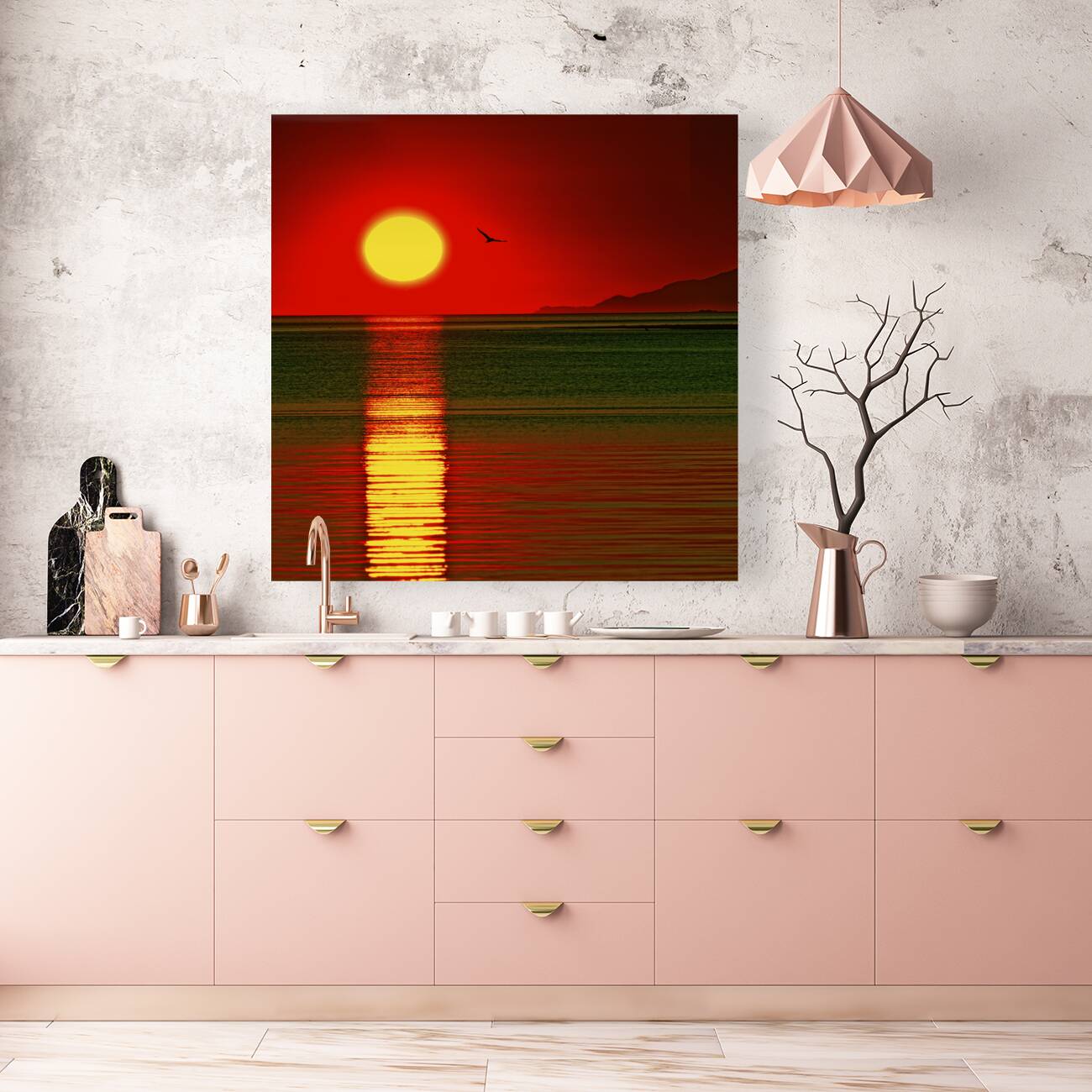 Bright Sun Going Down Reproduction