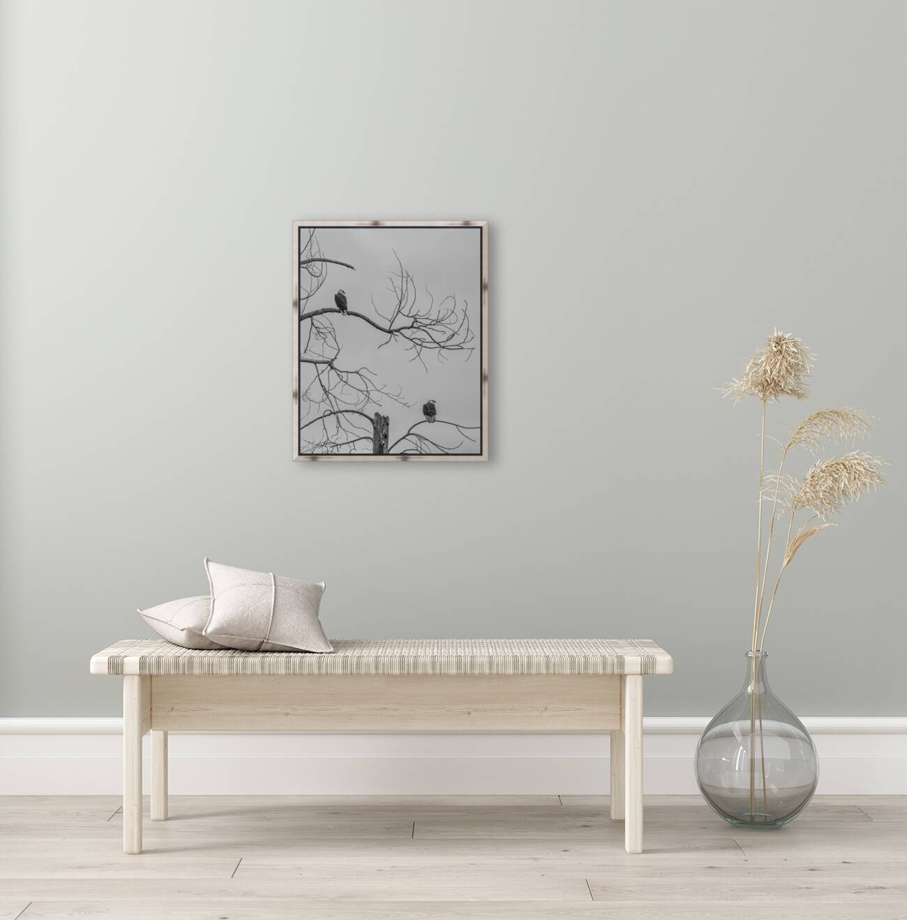 FS250209 TWO EAGLES TWOGETHER BW Reproduction