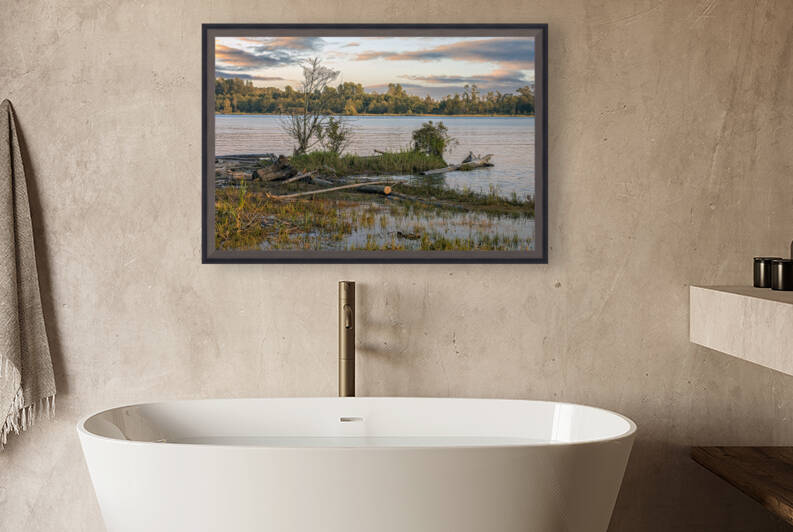 Landscape on Fraser River Reproduction