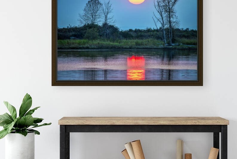SUN REFLECT OFF FRASER RIVER Reproduction