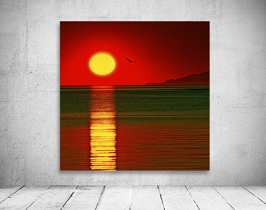 Bright Sun Going Down Wall Preview