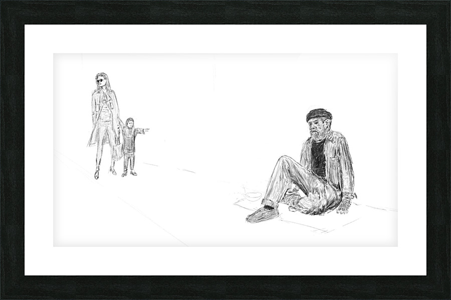 Homeless Picture Frame print
