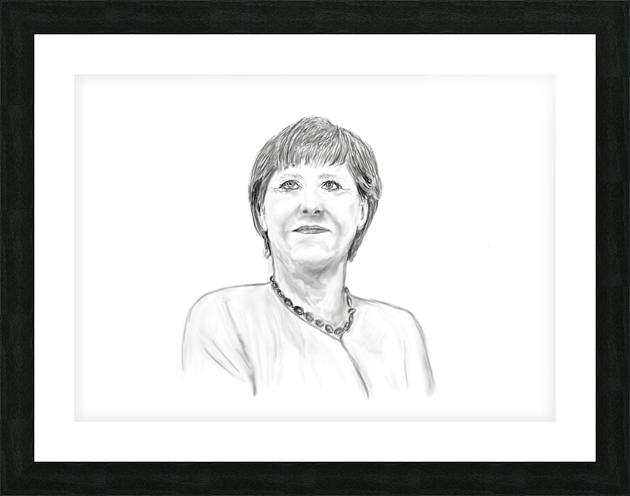Angela Merkel Picture Frame print