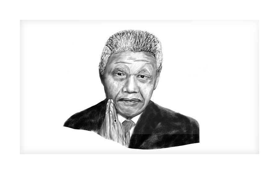 Nelson Mandela Picture Frame print
