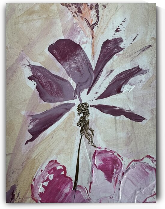 The purple parasol flower by Martine Harris