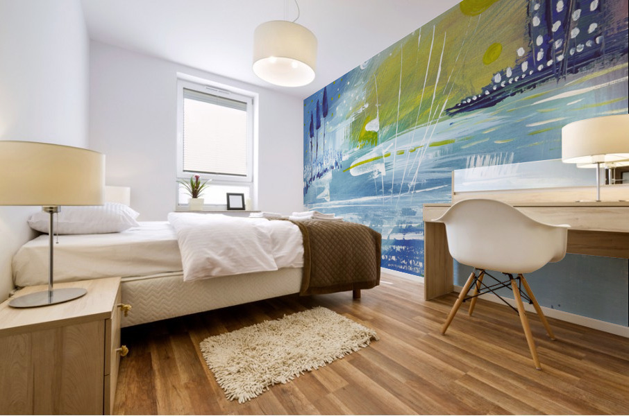 BLUE Landscape. Mural print