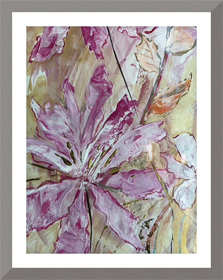 Flower Pink Picture Frame print