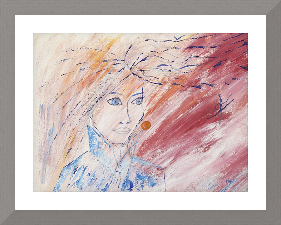 Flying Lady. Picture Frame print