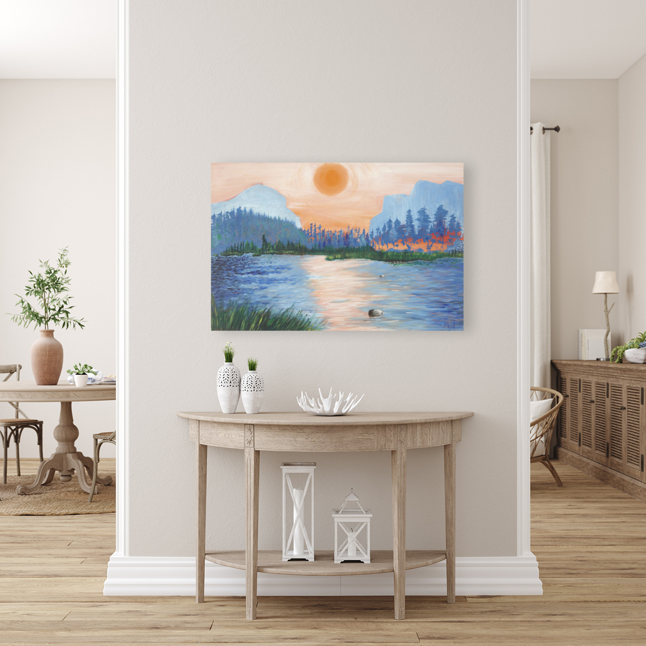 Colorado Mountains  River. Reproduction
