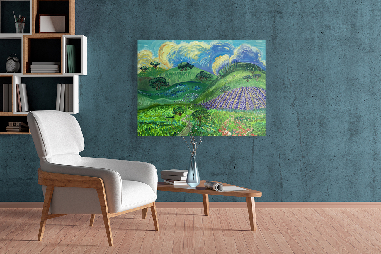 Clouds behindHills. Reproduction