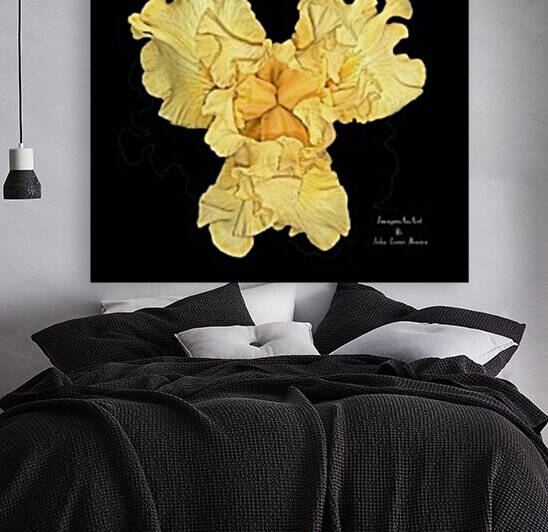 Iris In Yellow Tones by ImagesAsArt By John Louis Benzin