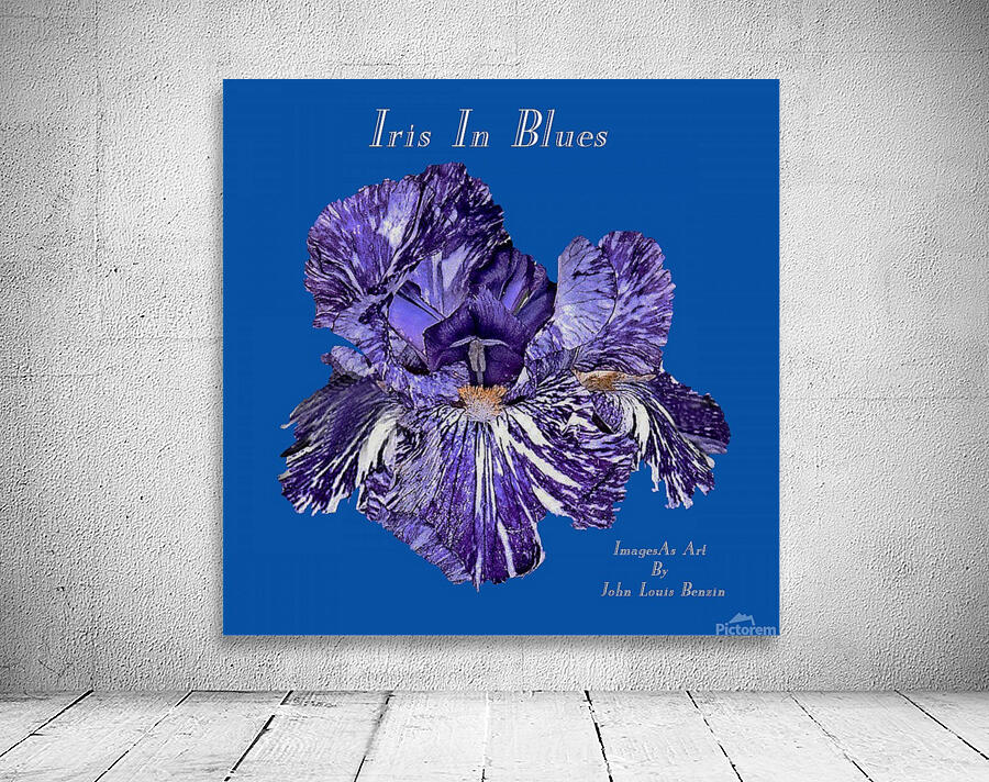 Iris In Blues Wall Preview