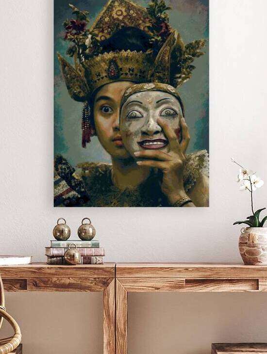 Balinese Dancer Mask Digital Painting by Pernicious Ariana
